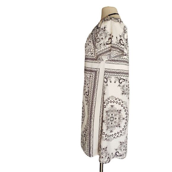 Women's Dress Medium Short Sleeve Casual Chic Geometric Cottagecore - Picture 4 of 4